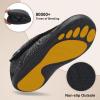 LeIsfIt Mens Slippers Wide House Shoes Adjustable Diabetic Slippers Warm Soft House Slipper for Swollen Edema Feet Indoor Outdoor Warm Shoes(Blackpattern)