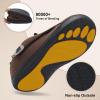 LeIsfIt Mens Slippers Wide House Shoes Adjustable Diabetic Slippers Warm Soft House Slipper for Swollen Edema Feet Indoor Outdoor Warm Shoes(Chocolate)