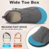 LeIsfIt Mens Slippers Wide House Shoes Adjustable Diabetic Slippers Warm Soft House Slipper for Swollen Edema Feet Indoor Outdoor Warm Shoes(Darkgrey)