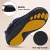 LeIsfIt Mens Slippers Wide House Shoes Adjustable Diabetic Slippers Warm Soft House Slipper for Swollen Edema Feet Indoor Outdoor Warm Shoes(Navy)