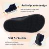 LeIsfIt Slipper Boots for Women Wide Warm House Shoes Non-slip Diabetic Winter Shoes Adjustable Bootie Slippers for Indoor & Outdoor(Navyblue)