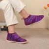 LeIsfIt Slipper Boots for Women Wide Warm House Shoes Non-slip Diabetic Winter Shoes Adjustable Bootie Slippers for Indoor & Outdoor(Purple)