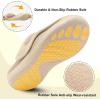 LeIsfIt Slippers for Women Extra Wide House Slippers Elderly Slip on House Shoes Non-Slip Indoor Outdoor Slipper Adjustable for Diabetic Swollen Feet(Beige)