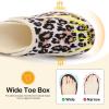 LeIsfIt Slippers for Women Extra Wide House Slippers Elderly Slip on House Shoes Non-Slip Indoor Outdoor Slipper Adjustable for Diabetic Swollen Feet(Leopard)