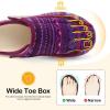 LeIsfIt Slippers for Women Extra Wide House Slippers Elderly Slip on House Shoes Non-Slip Indoor Outdoor Slipper Adjustable for Diabetic Swollen Feet(Purple)