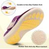 LeIsfIt Slippers for Women Extra Wide House Slippers Elderly Slip on House Shoes Non-Slip Indoor Outdoor Slipper Adjustable for Diabetic Swollen Feet(Purple)