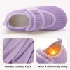 LeIsfIt Slippers for Women Men Soft House Slippers Wide Barefoot House Shoes Non-slip Slip on Slipper Shoes Comfy Adjustable for Home Bedroom Travel Yoga(Purple)