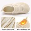 LeIsfIt Slippers for Women Men Soft House Slippers Wide Barefoot House Shoes Non-slip Slip on Slipper Shoes Comfy Adjustable for Home Bedroom Travel Yoga(Beige)