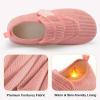 LeIsfIt Slippers for Women Men Soft House Slippers Wide Barefoot House Shoes Non-slip Slip on Slipper Shoes Comfy Adjustable for Home Bedroom Travel Yoga(Pink)