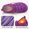 LeIsfIt Slippers for Women Men Soft House Slippers Wide Barefoot House Shoes Non-slip Slip on Slipper Shoes Comfy Adjustable for Home Bedroom Travel Yoga(Purplebohemia)