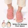 LeIsfIt Slippers for Women Men Soft House Slippers Wide Barefoot House Shoes Non-slip Slip on Slipper Shoes Comfy Adjustable for Home Bedroom Travel Yoga(Pink)