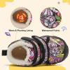 LeIsfIt Toddler Boots Girls Boys Warm Winter Boots Cozy Plush Lining Winter Shoes Indoor Outdoor Faux Fur Booties(Blackpattern)
