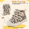 LeIsfIt Toddler Boots Girls Boys Warm Winter Boots Cozy Plush Lining Winter Shoes Indoor Outdoor Faux Fur Booties(Leopard)