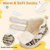 LeIsfIt Toddler Boots Girls Boys Warm Winter Boots Cozy Plush Lining Winter Shoes Indoor Outdoor Faux Fur Booties(Leopard)