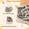 LeIsfIt Toddler Boots Girls Boys Warm Winter Boots Cozy Plush Lining Winter Shoes Indoor Outdoor Faux Fur Booties(Leopard)
