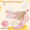 LeIsfIt Toddler Boots Girls Boys Warm Winter Boots Cozy Plush Lining Winter Shoes Indoor Outdoor Faux Fur Booties(Pink)