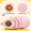 LeIsfIt Toddler Boots Girls Boys Warm Winter Boots Cozy Plush Lining Winter Shoes Indoor Outdoor Faux Fur Booties(Pink)