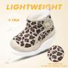 LeIsfIt Toddler Boots Girls Boys Wide Winter Boots Cozy Fleece Winter Shoes Indoor Outdoor Warm Shoes(B-leopard)