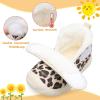 LeIsfIt Toddler Boots Girls Boys Wide Winter Boots Cozy Fleece Winter Shoes Indoor Outdoor Warm Shoes(B-leopard)