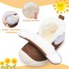 LeIsfIt Toddler Boots Girls Boys Wide Winter Boots Cozy Fleece Winter Shoes Indoor Outdoor Warm Shoes(Brown)