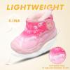 LeIsfIt Toddler Boots Girls Boys Wide Winter Boots Cozy Fleece Winter Shoes Indoor Outdoor Warm Shoes(Gradient Pink)
