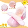 LeIsfIt Toddler Boots Girls Boys Wide Winter Boots Cozy Fleece Winter Shoes Indoor Outdoor Warm Shoes(Gradient Pink)