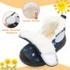 LeIsfIt Toddler Boots Girls Boys Wide Winter Boots Cozy Fleece Winter Shoes Indoor Outdoor Warm Shoes(Navypattern)