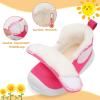 LeIsfIt Toddler Boots Girls Boys Wide Winter Boots Cozy Fleece Winter Shoes Indoor Outdoor Warm Shoes(Rosered)