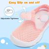 LeIsfIt Toddler Sandals Boys Girls Wide Sandals Kids Water Sandal Shoes Lightweight Barefoot Summer Shoes for Beach Swim(A-pink)