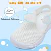 LeIsfIt Toddler Sandals Boys Girls Wide Sandals Kids Water Sandal Shoes Lightweight Barefoot Summer Shoes for Beach Swim(A-white)