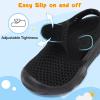 LeIsfIt Toddler Sandals Boys Girls Wide Sandals Kids Water Sandal Shoes Lightweight Barefoot Summer Shoes for Beach Swim(Black)