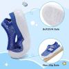 LeIsfIt Toddler Sandals Boys Girls Wide Sandals Kids Water Sandal Shoes Lightweight Barefoot Summer Shoes for Beach Swim(Blue)
