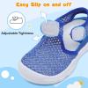 LeIsfIt Toddler Sandals Boys Girls Wide Sandals Kids Water Sandal Shoes Lightweight Barefoot Summer Shoes for Beach Swim(Blue)