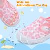 LeIsfIt Toddler Sandals Boys Girls Wide Sandals Kids Water Sandal Shoes Lightweight Barefoot Summer Shoes for Beach Swim(Pinkleopard)