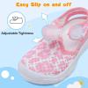 LeIsfIt Toddler Sandals Boys Girls Wide Sandals Kids Water Sandal Shoes Lightweight Barefoot Summer Shoes for Beach Swim(Pinkleopard)