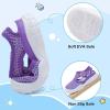 LeIsfIt Toddler Sandals Boys Girls Wide Sandals Kids Water Sandal Shoes Lightweight Barefoot Summer Shoes for Beach Swim(Purple)