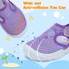 LeIsfIt Toddler Sandals Boys Girls Wide Sandals Kids Water Sandal Shoes Lightweight Barefoot Summer Shoes for Beach Swim(Purple)