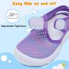 LeIsfIt Toddler Sandals Boys Girls Wide Sandals Kids Water Sandal Shoes Lightweight Barefoot Summer Shoes for Beach Swim(Purple)