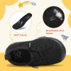 LeIsfIt Toddler Shoes Boys Girls Barefoot Shoes Kids Breathable Sneakers Tennis Shoes Slip on Shoes(All Black)