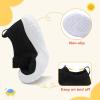 LeIsfIt Toddler Shoes Boys Girls Barefoot Shoes Kids Breathable Sneakers Tennis Shoes Slip on Shoes(Black/White)
