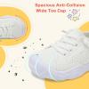 LeIsfIt Toddler Shoes Boys Girls Barefoot Shoes Kids Breathable Sneakers Tennis Shoes Slip on Shoes(B-white)