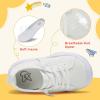 LeIsfIt Toddler Shoes Boys Girls Barefoot Shoes Kids Breathable Sneakers Tennis Shoes Slip on Shoes(B-white)