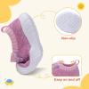 LeIsfIt Toddler Shoes Boys Girls Barefoot Shoes Kids Breathable Sneakers Tennis Shoes Slip on Shoes(C-purple)