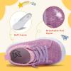 LeIsfIt Toddler Shoes Boys Girls Barefoot Shoes Kids Breathable Sneakers Tennis Shoes Slip on Shoes(C-purple)