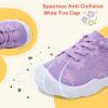 LeIsfIt Toddler Shoes Boys Girls Barefoot Shoes Kids Breathable Sneakers Tennis Shoes Slip on Shoes(D-purple Star)