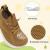 LeIsfIt Toddler Shoes Boys Girls Wide Slip on Shoes Kids Barefoot Sneakers Breathable Tennis Shoe Non-Slip Zero Drop Minimalist Sneakers(Brown)