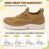 LeIsfIt Toddler Shoes Boys Girls Wide Slip on Shoes Kids Barefoot Sneakers Breathable Tennis Shoe Non-Slip Zero Drop Minimalist Sneakers(Brown)