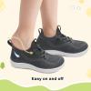 LeIsfIt Toddler Shoes Boys Girls Wide Slip on Shoes Kids Barefoot Sneakers Breathable Tennis Shoe Non-Slip Zero Drop Minimalist Sneakers(Darkgrey)