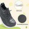 LeIsfIt Toddler Shoes Boys Girls Wide Slip on Shoes Kids Barefoot Sneakers Breathable Tennis Shoe Non-Slip Zero Drop Minimalist Sneakers(Darkgrey)