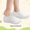 LeIsfIt Toddler Shoes Boys Girls Wide Slip on Shoes Kids Barefoot Sneakers Breathable Tennis Shoe Non-Slip Zero Drop Minimalist Sneakers(White)